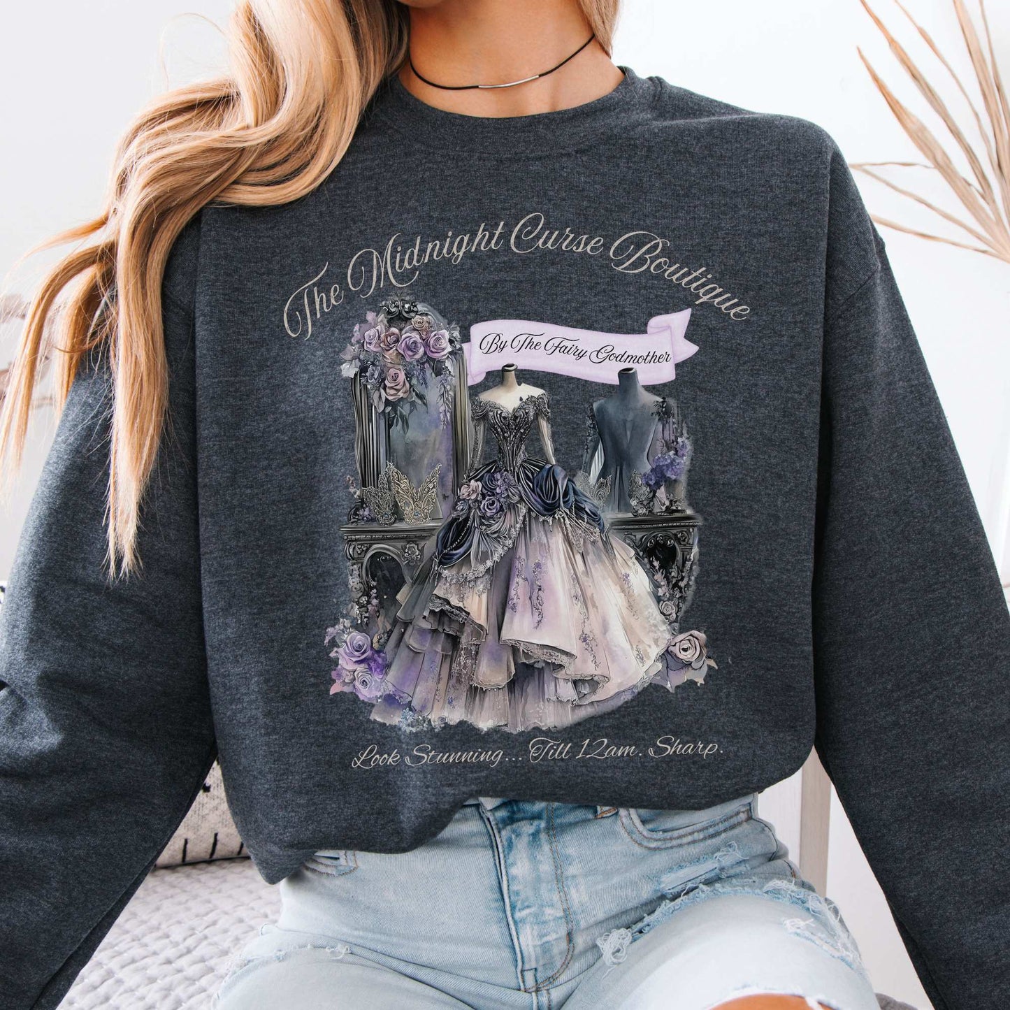 The Midnight Curse Boutique Fairytale Sweatshirt Dark Heather / S Sweatshirt The Mystic Eden Bookish Book Lovers