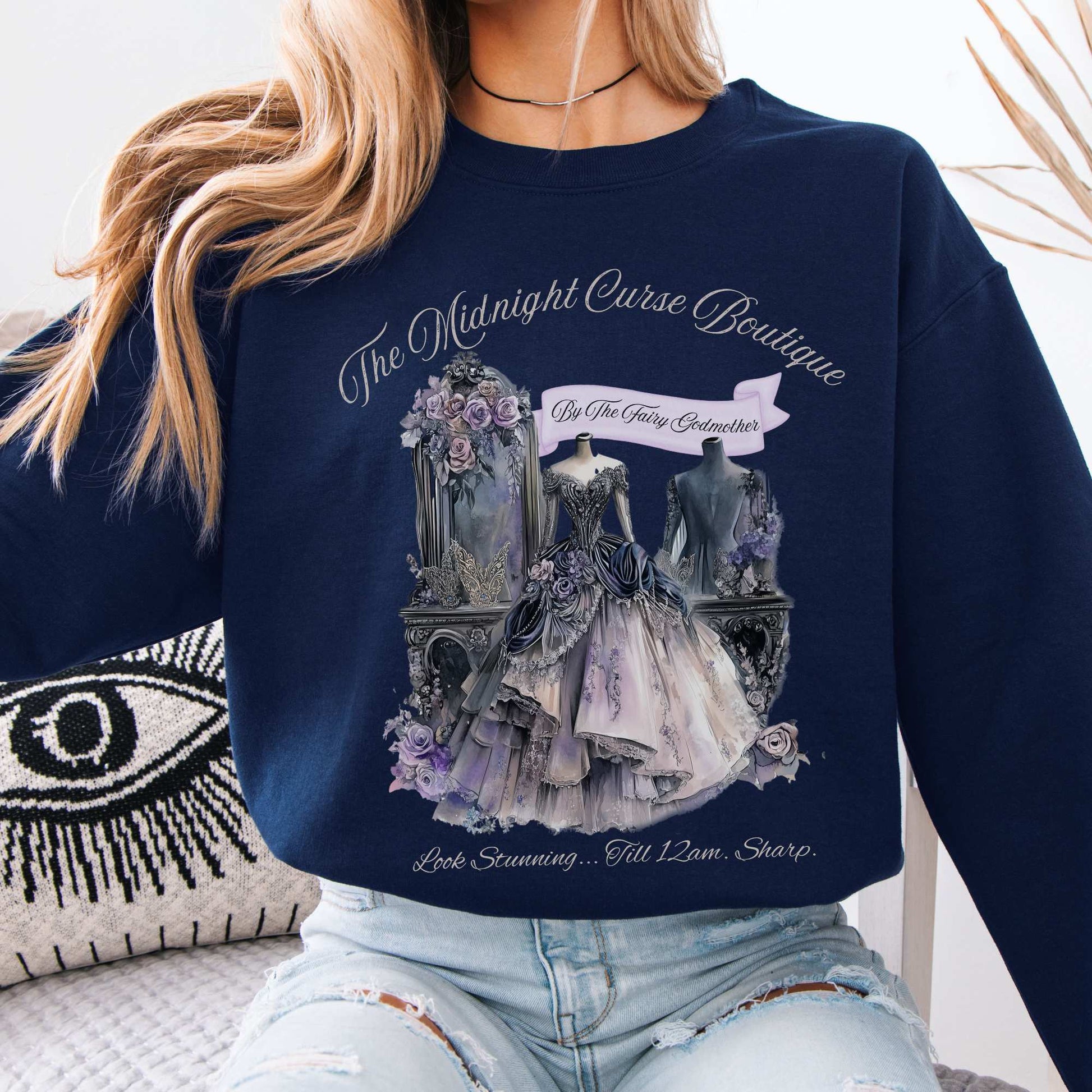 The Midnight Curse Boutique Fairytale Sweatshirt Navy / S Sweatshirt The Mystic Eden Bookish Book Lovers