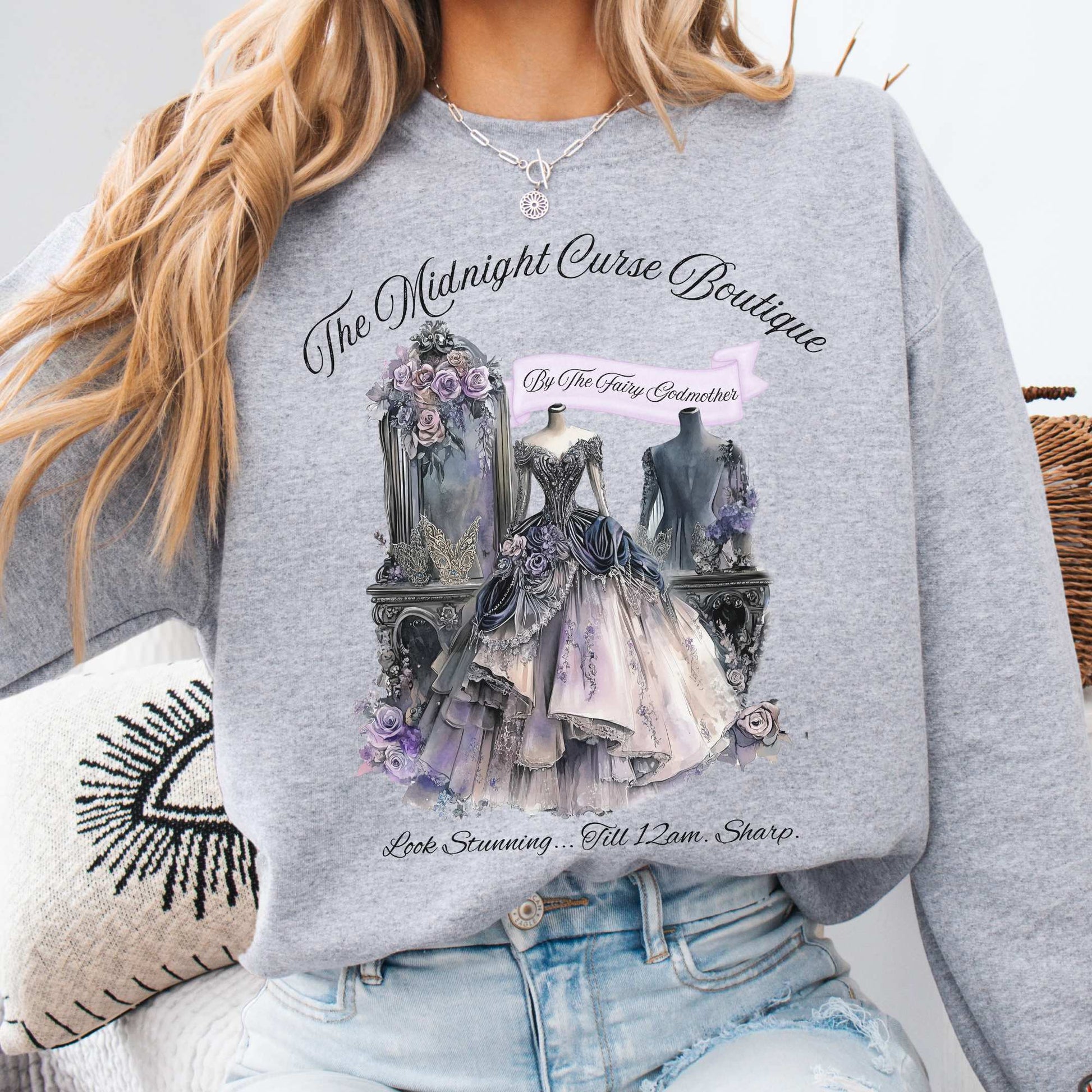 The Midnight Curse Boutique Fairytale Sweatshirt Sport Grey / S Sweatshirt The Mystic Eden Bookish Book Lovers