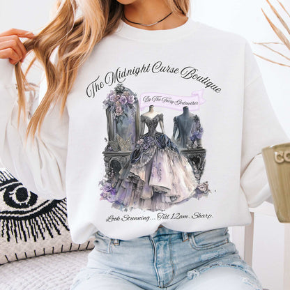 The Midnight Curse Boutique Fairytale Sweatshirt White / S Sweatshirt The Mystic Eden Bookish Book Lovers