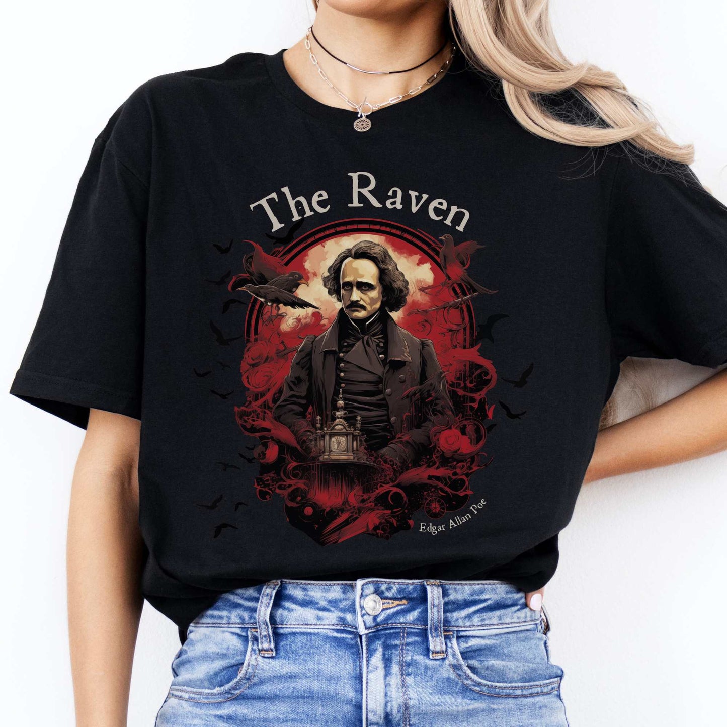 The Raven Edgar Allan Poe Shirt Black / S T-Shirt The Mystic Eden Bookish Book Lovers