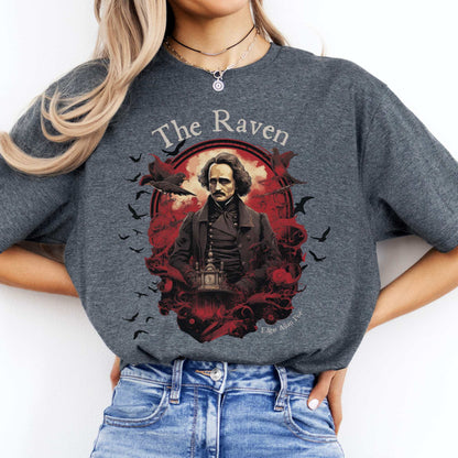 The Raven Edgar Allan Poe Shirt Dark Heather / S T-Shirt The Mystic Eden Bookish Book Lovers