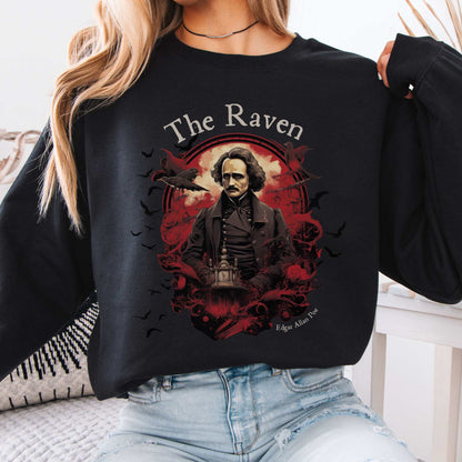 The Raven Edgar Allan Poe Sweatshirt Black / S Sweatshirt The Mystic Eden Bookish Book Lovers