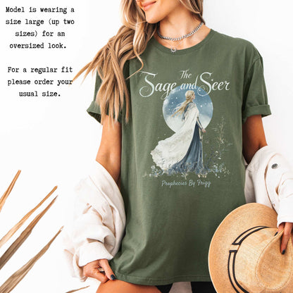 The Sage and Seer Prophecies by Frigg Norse Goddess Shirt T-Shirt The Mystic Eden Bookish Book Lovers