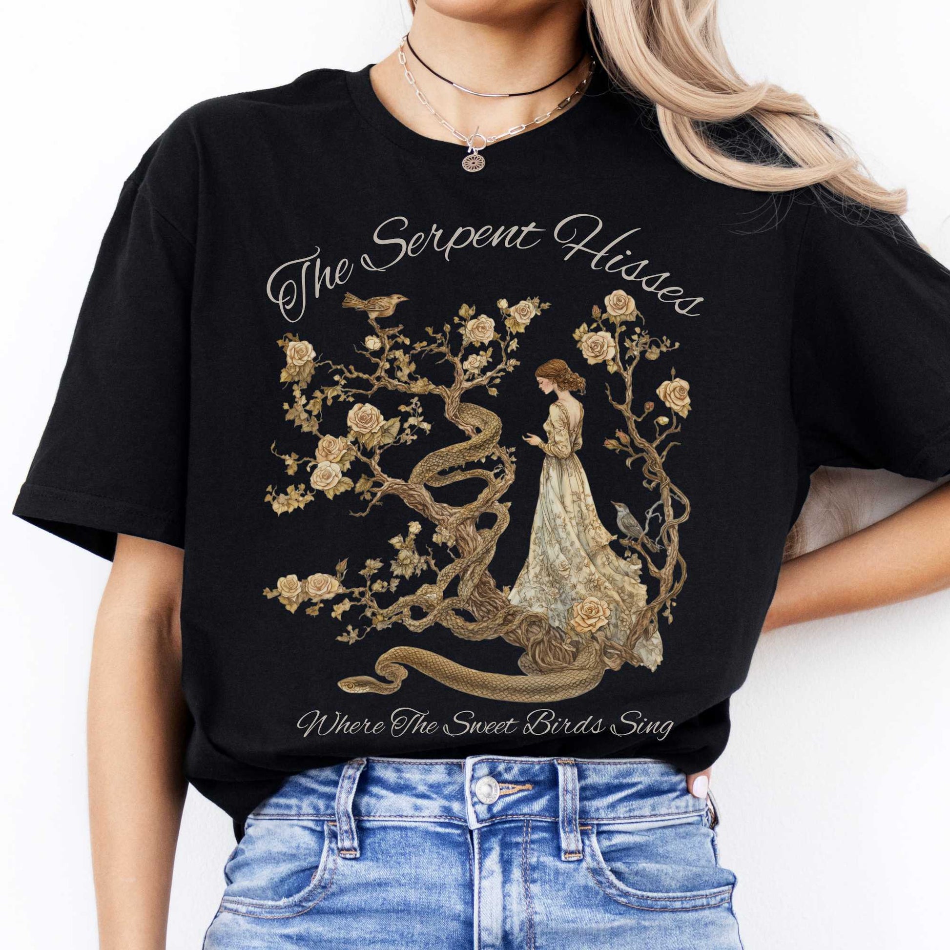 The Serpent Hisses Where the Sweet Birds Sing - Tess of the D'Urbervilles Shirt Black / S T-Shirt The Mystic Eden Bookish Book Lovers