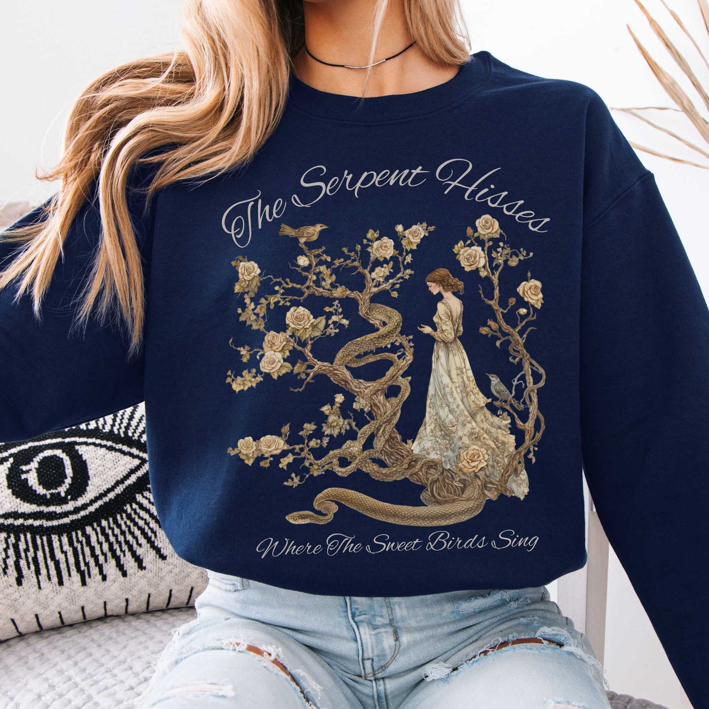 The Serpent Hisses Where The Sweet Birds Sing Tess of the D’Urbervilles Sweatshirt Navy / S Sweatshirt The Mystic Eden Bookish Book Lovers