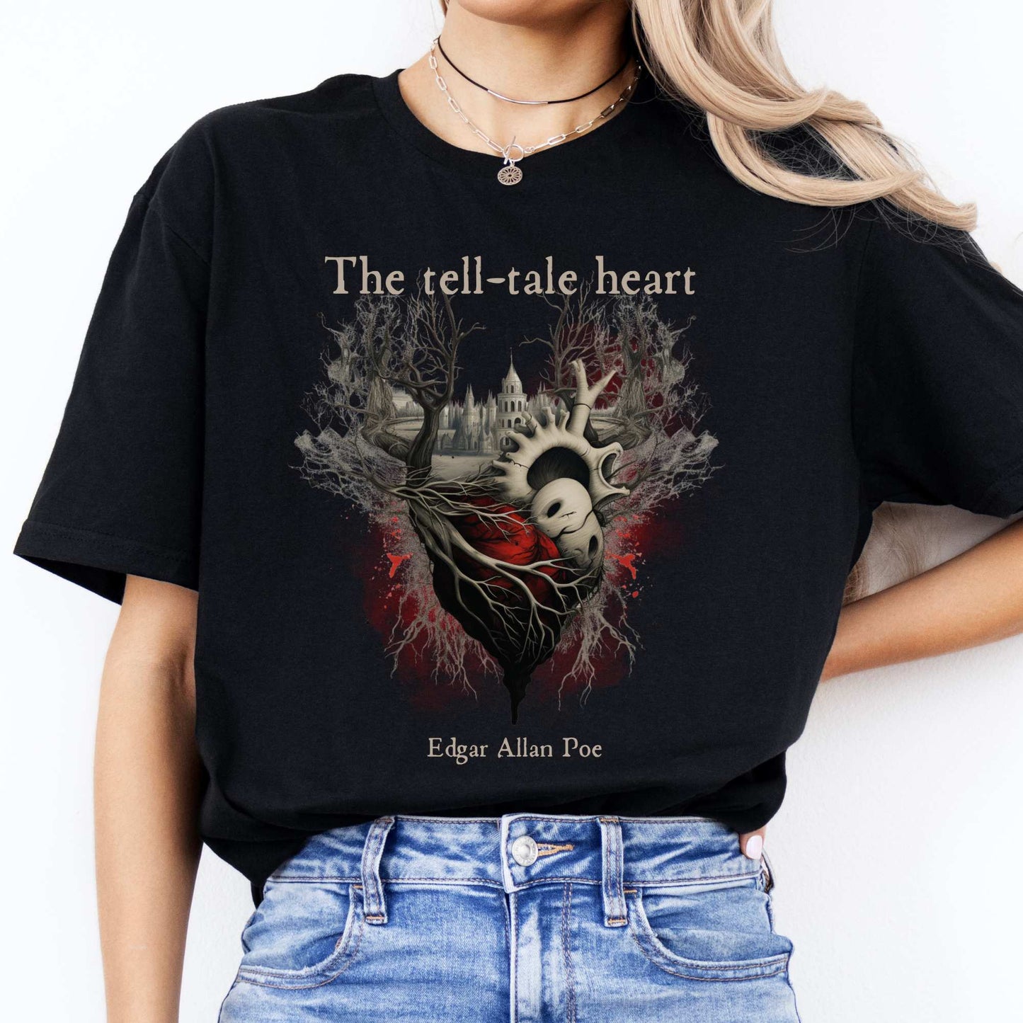 The Tell-Tale Heart Edgar Allan Poe Shirt Black / S T-Shirt The Mystic Eden Bookish Book Lovers