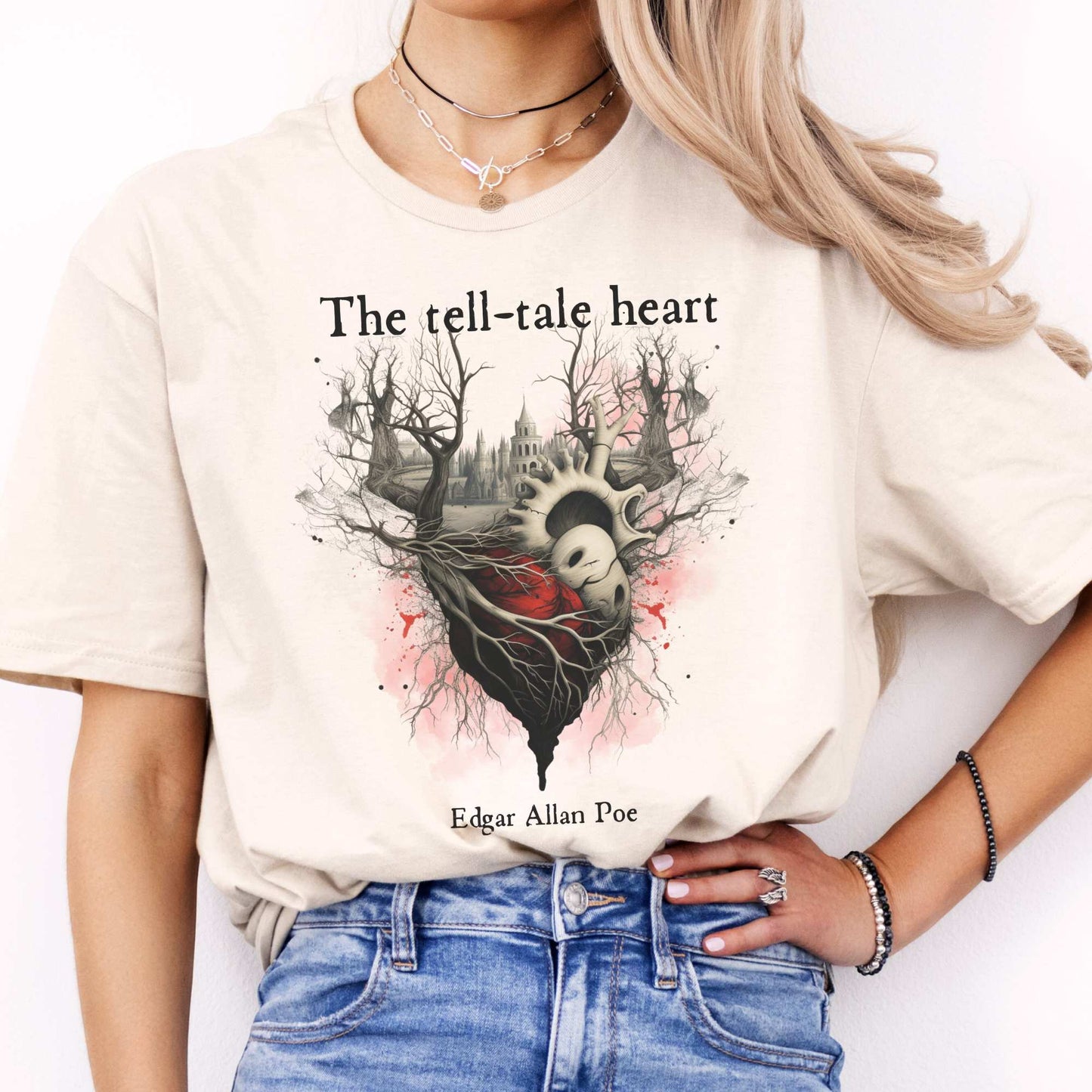 The Tell-Tale Heart Edgar Allan Poe Shirt Natural / S T-Shirt The Mystic Eden Bookish Book Lovers