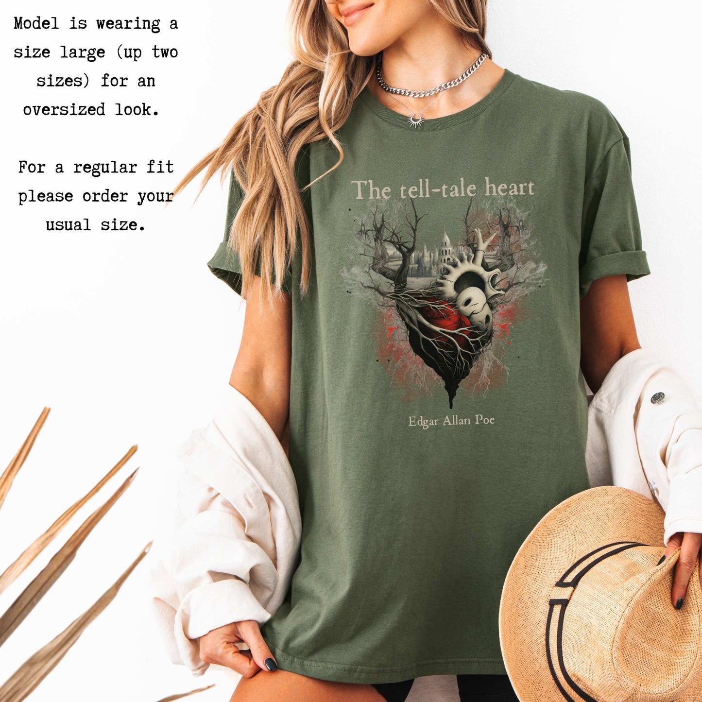 The Tell-Tale Heart Edgar Allan Poe Shirt T-Shirt The Mystic Eden Bookish Book Lovers