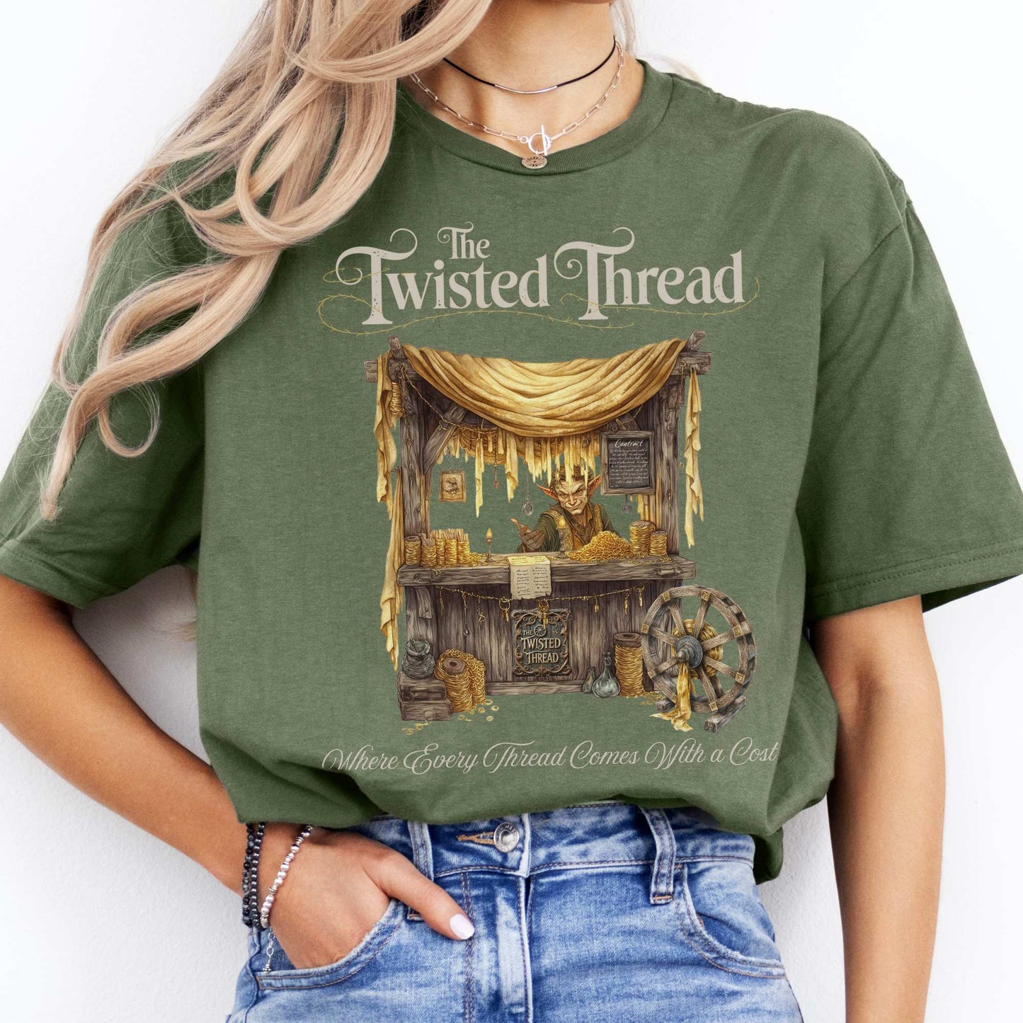 The Twisted Thread Fairytale Shirt Military Green / S T-Shirt The Mystic Eden Bookish Book Lovers