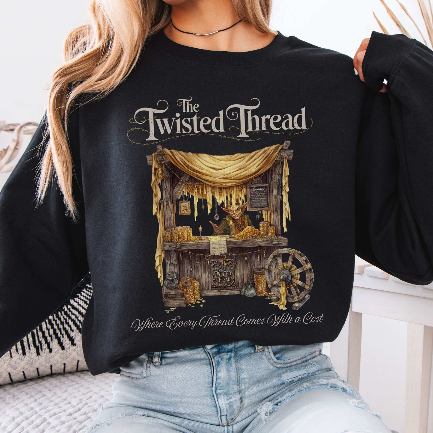 The Twisted Thread Fairytale Sweatshirt Black / S Sweatshirt The Mystic Eden Bookish Book Lovers