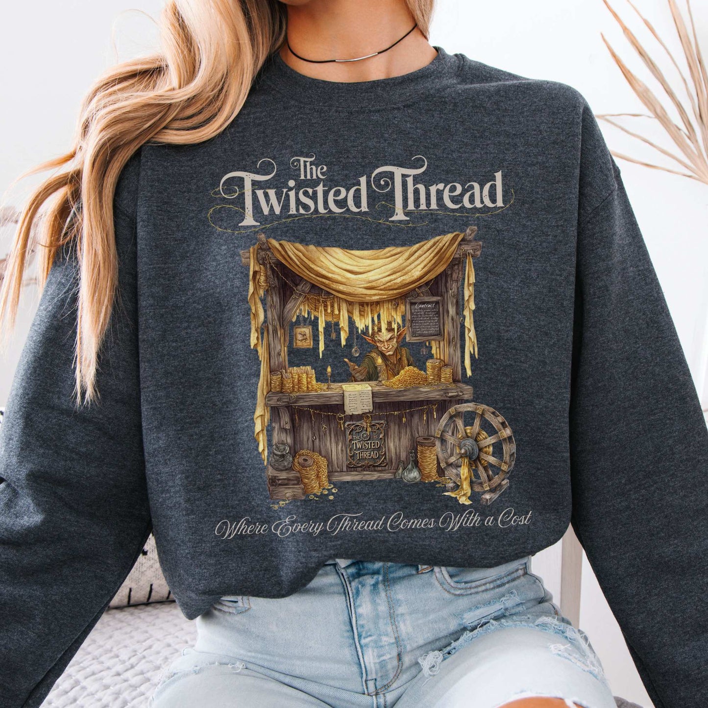 The Twisted Thread Fairytale Sweatshirt Dark Heather / S Sweatshirt The Mystic Eden Bookish Book Lovers
