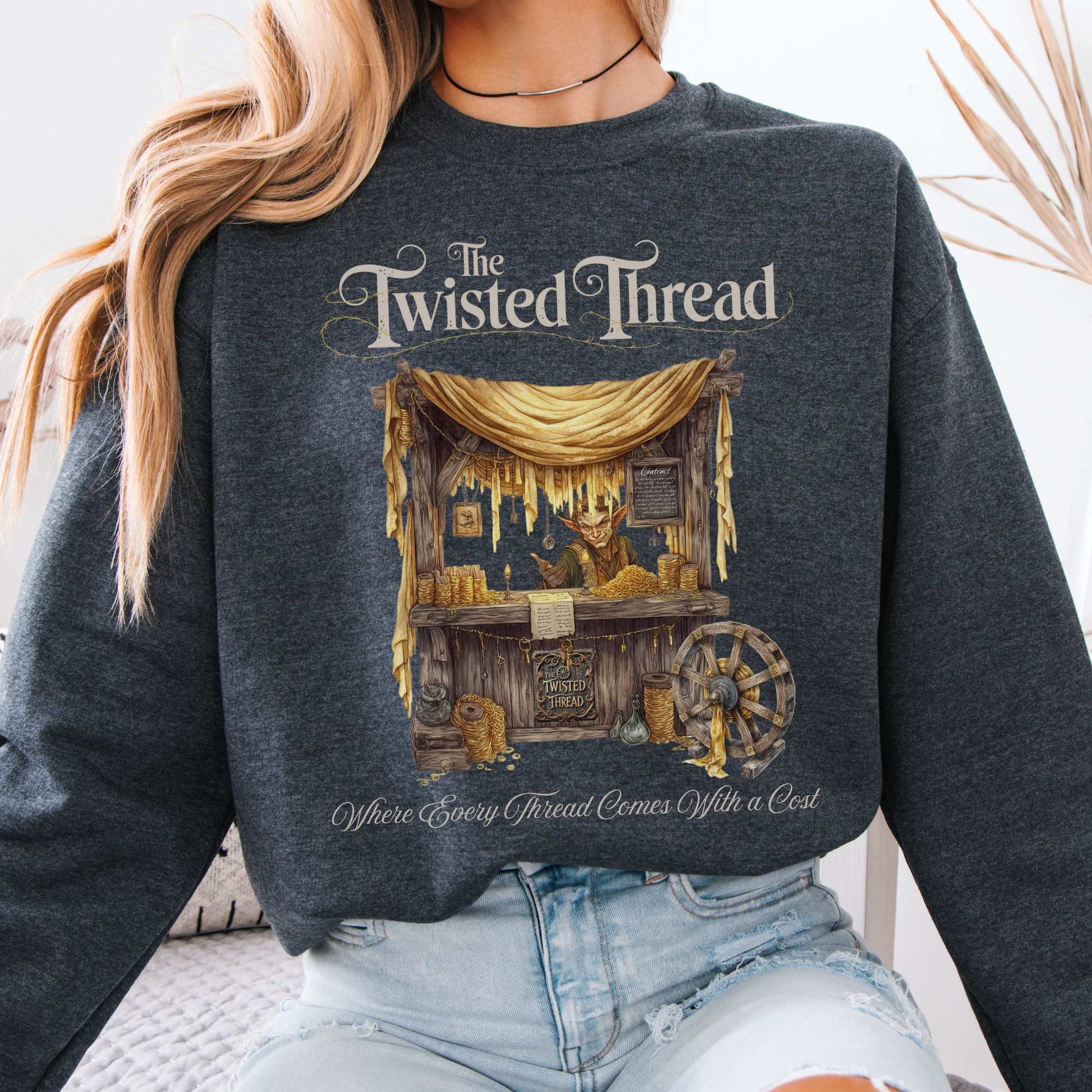 The Twisted Thread Fairytale Sweatshirt Dark Heather / S Sweatshirt The Mystic Eden Bookish Book Lovers