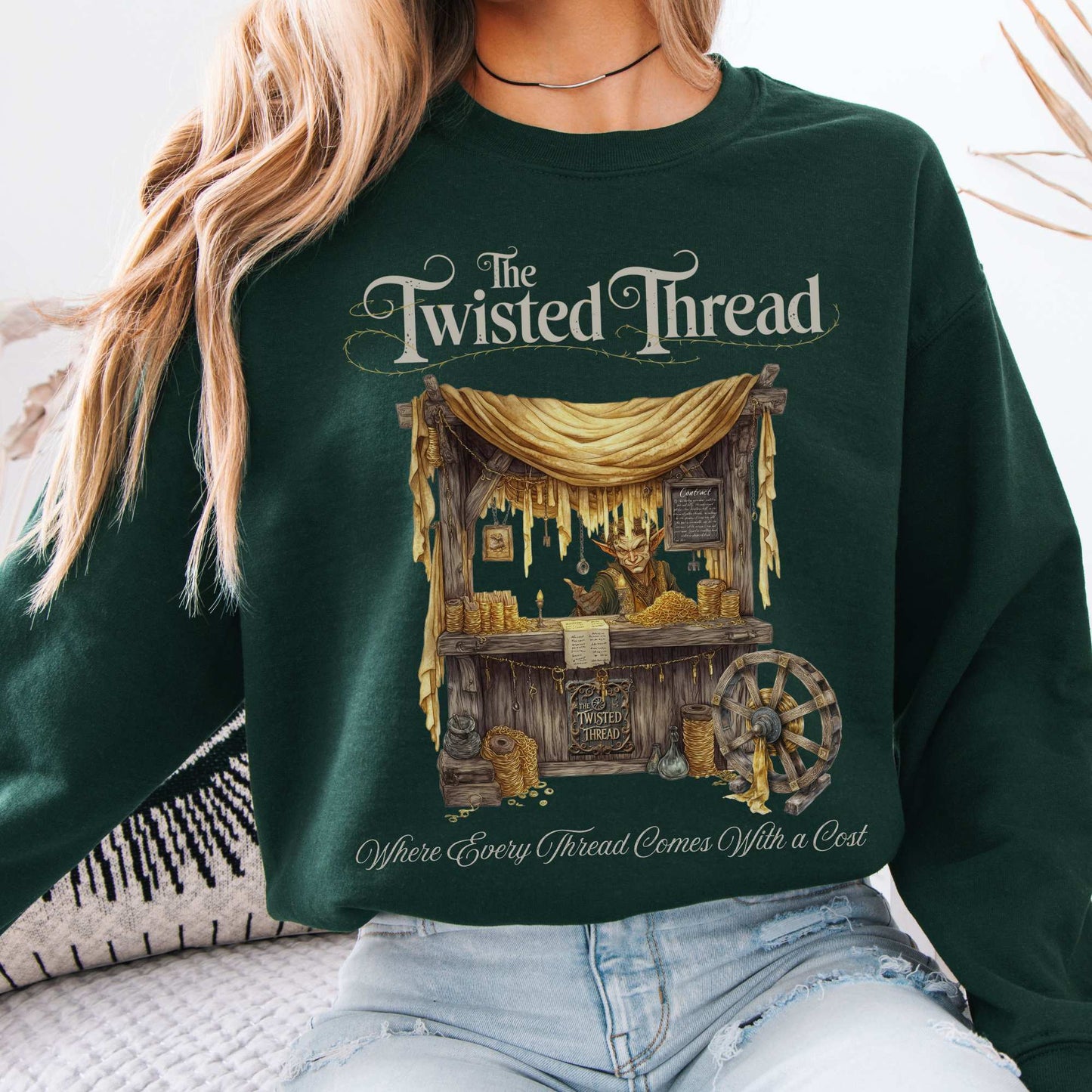 The Twisted Thread Fairytale Sweatshirt Forest Green / S Sweatshirt The Mystic Eden Bookish Book Lovers