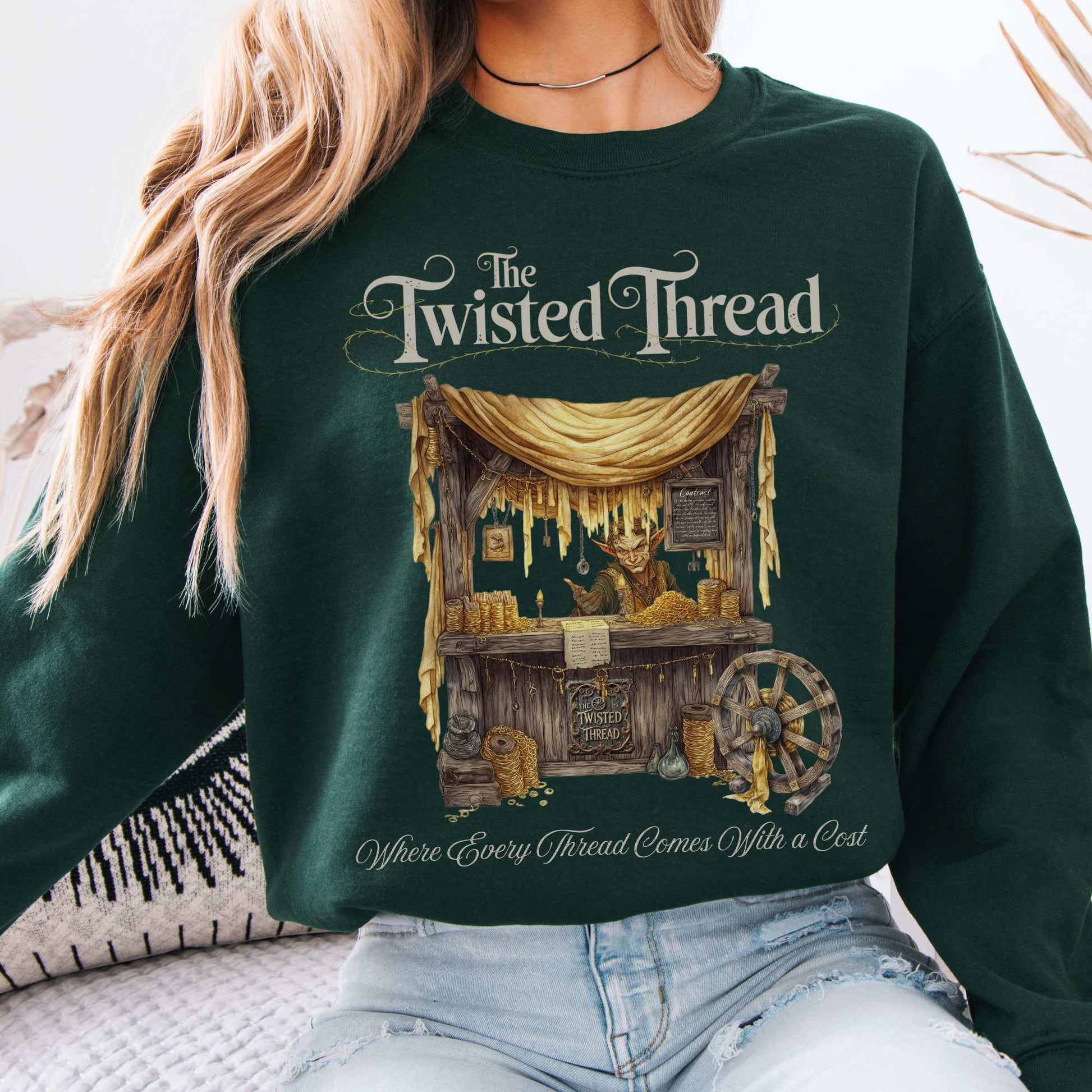 The Twisted Thread Fairytale Sweatshirt Forest Green / S Sweatshirt The Mystic Eden Bookish Book Lovers