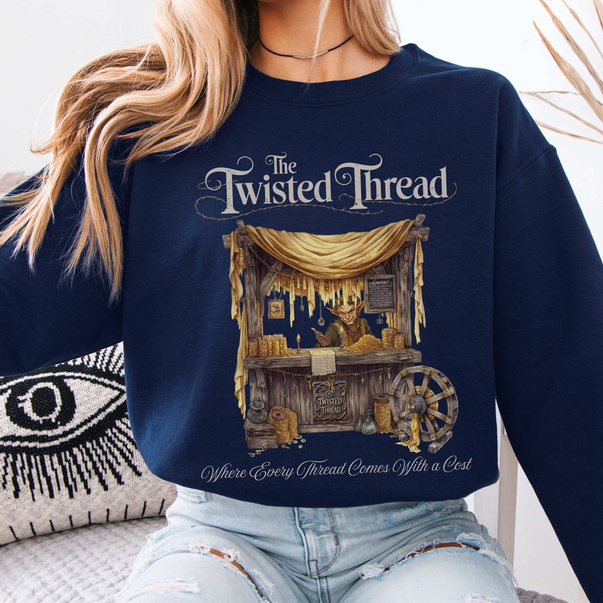 The Twisted Thread Fairytale Sweatshirt Navy / S Sweatshirt The Mystic Eden Bookish Book Lovers