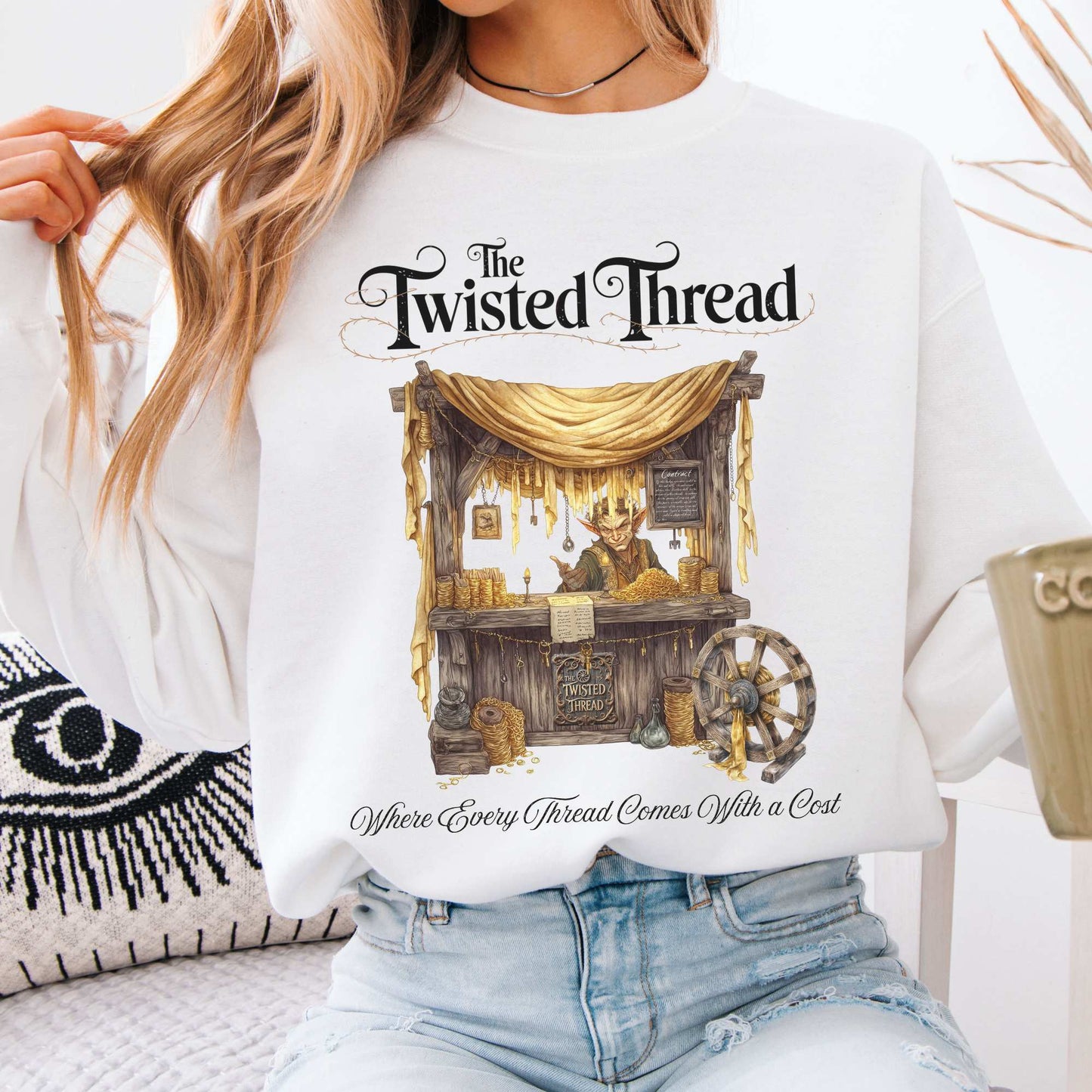 The Twisted Thread Fairytale Sweatshirt White / S Sweatshirt The Mystic Eden Bookish Book Lovers