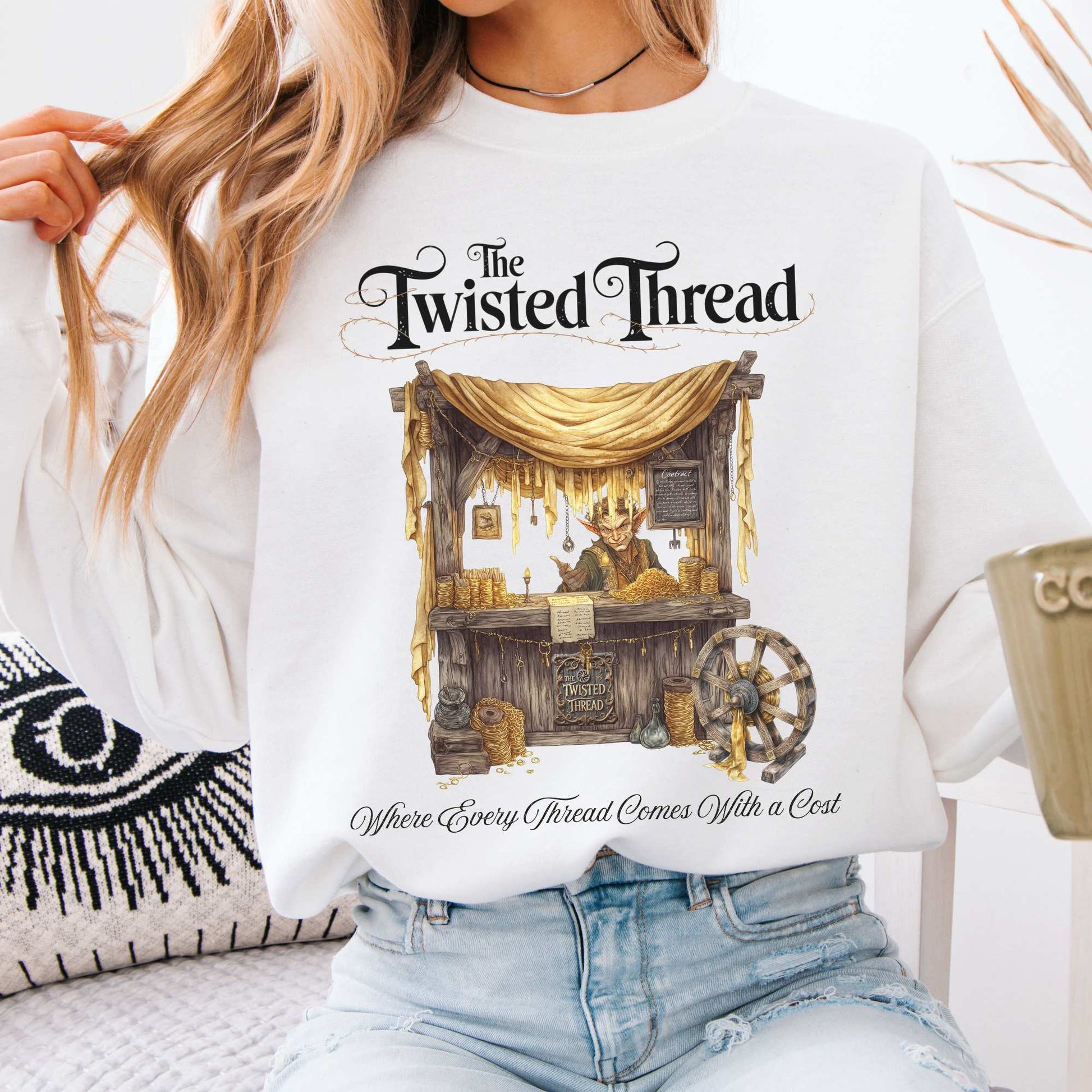The Twisted Thread Fairytale Sweatshirt White / S Sweatshirt The Mystic Eden Bookish Book Lovers
