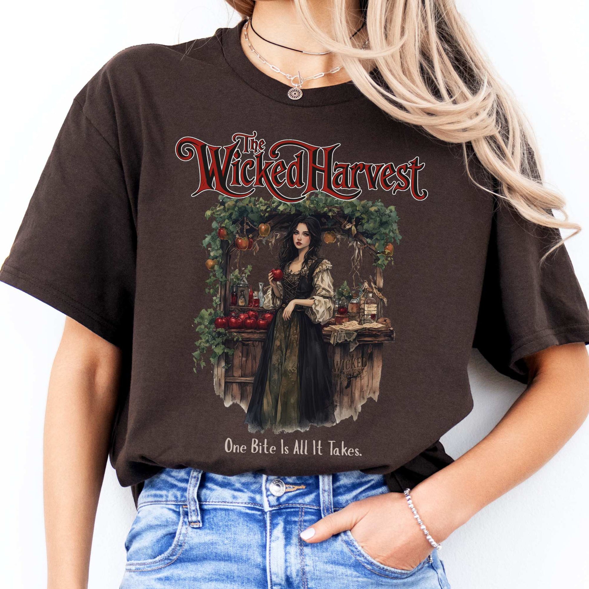 The Wicked Harvest Fairytale Shirt Dark Chocolate / S T-Shirt The Mystic Eden Bookish Book Lovers