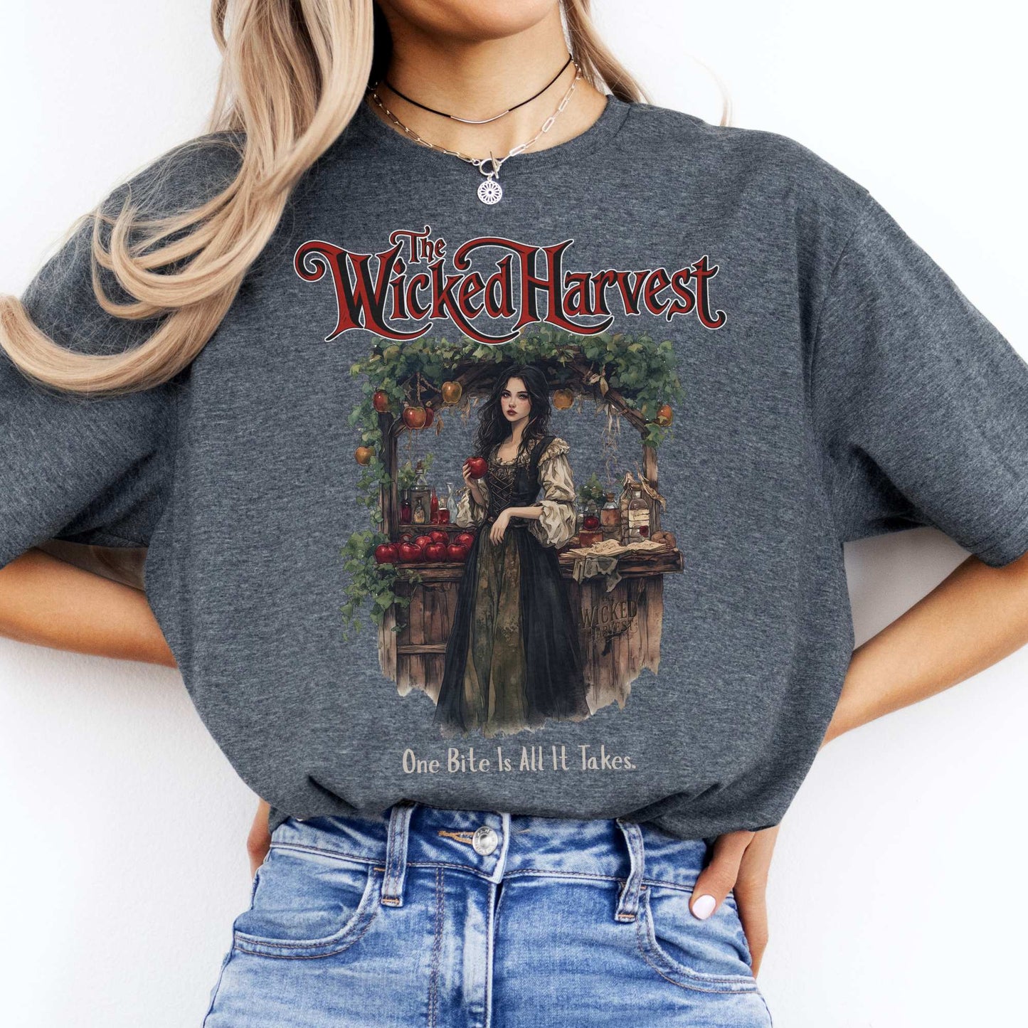 The Wicked Harvest Fairytale Shirt Dark Heather / S T-Shirt The Mystic Eden Bookish Book Lovers
