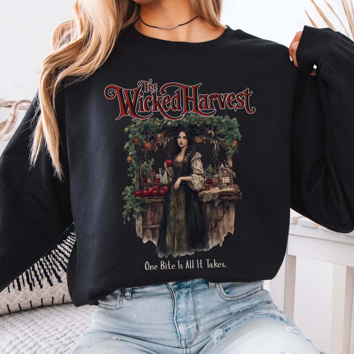 The Wicked Harvest Fairytale Sweatshirt Black / S Sweatshirt The Mystic Eden Bookish Book Lovers