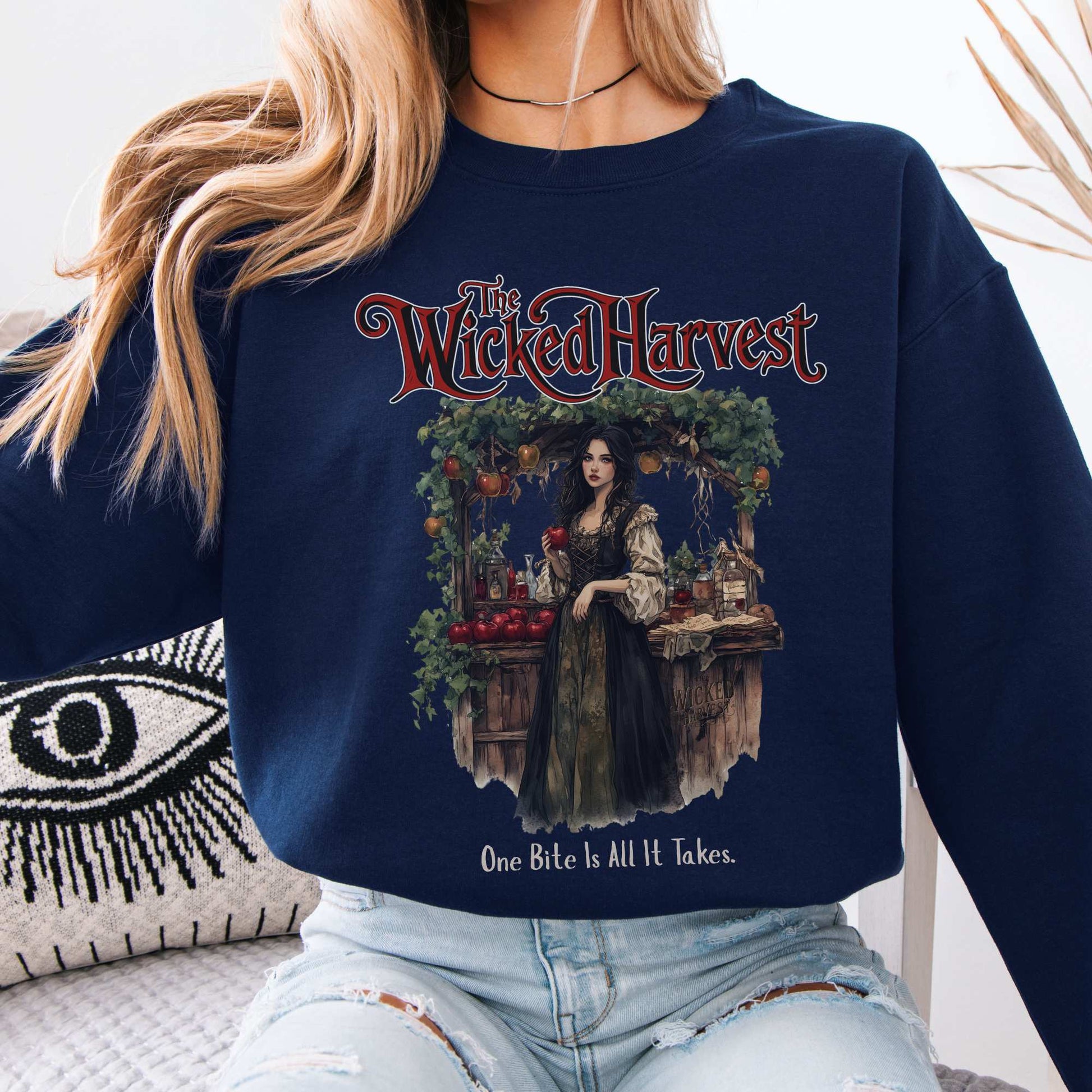 The Wicked Harvest Fairytale Sweatshirt Navy / S Sweatshirt The Mystic Eden Bookish Book Lovers
