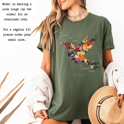 The wildest bird sings the sweetest song - Henry Thoreau Shirt T-Shirt The Mystic Eden Bookish Book Lovers