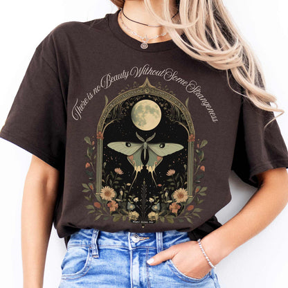 There is no Beauty Without Some Strangeness Edgar Allan Poe Shirt Dark Chocolate / S T-Shirt The Mystic Eden Bookish Book Lovers