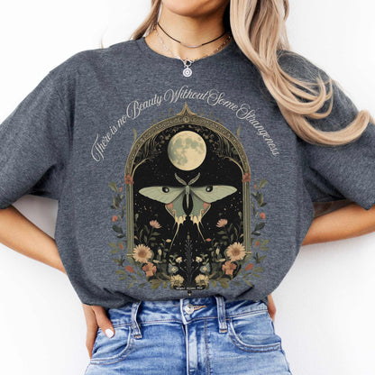 There is no Beauty Without Some Strangeness Edgar Allan Poe Shirt Dark Heather / S T-Shirt The Mystic Eden Bookish Book Lovers