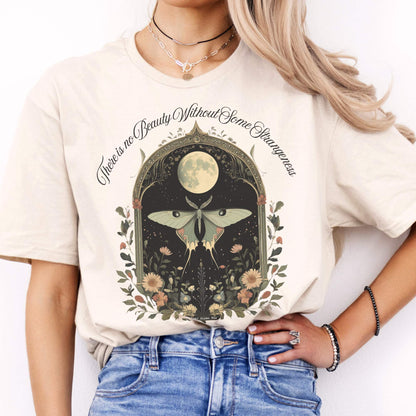 There is no Beauty Without Some Strangeness Edgar Allan Poe Shirt Natural / S T-Shirt The Mystic Eden Bookish Book Lovers