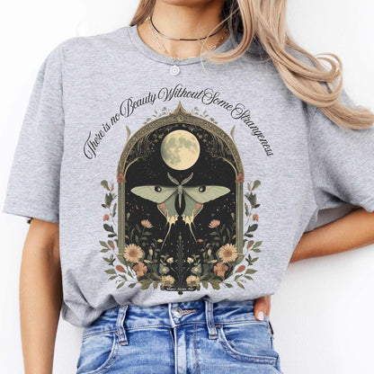 There is no Beauty Without Some Strangeness Edgar Allan Poe Shirt Sport Grey / S T-Shirt The Mystic Eden Bookish Book Lovers