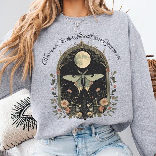There is no Beauty Without Some Strangeness Poe Sweatshirt Sport Grey / S Sweatshirt The Mystic Eden Bookish Book Lovers