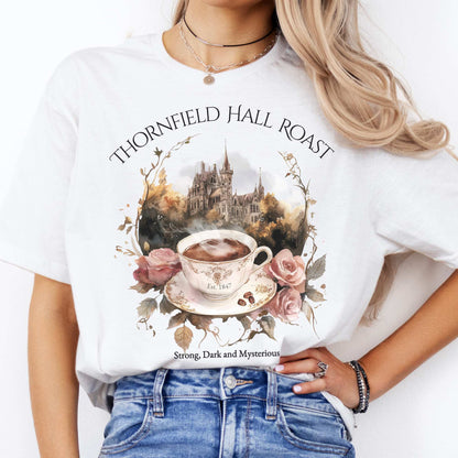 Thornfield Hall Roast Jane Eyre Charlotte Brontë Tee White / S T-Shirt The Mystic Eden Bookish Book Lovers
