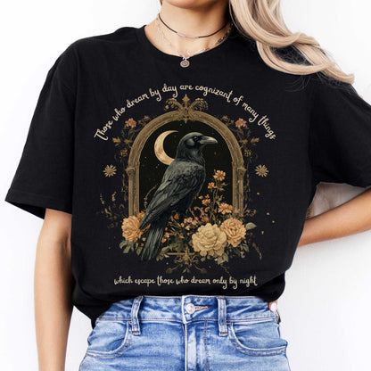 Those Who Dream By Day Edgar Allan Poe Shirt Black / S T-Shirt The Mystic Eden Bookish Book Lovers