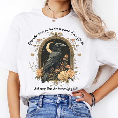 Those Who Dream By Day Edgar Allan Poe Shirt White / S T-Shirt The Mystic Eden Bookish Book Lovers