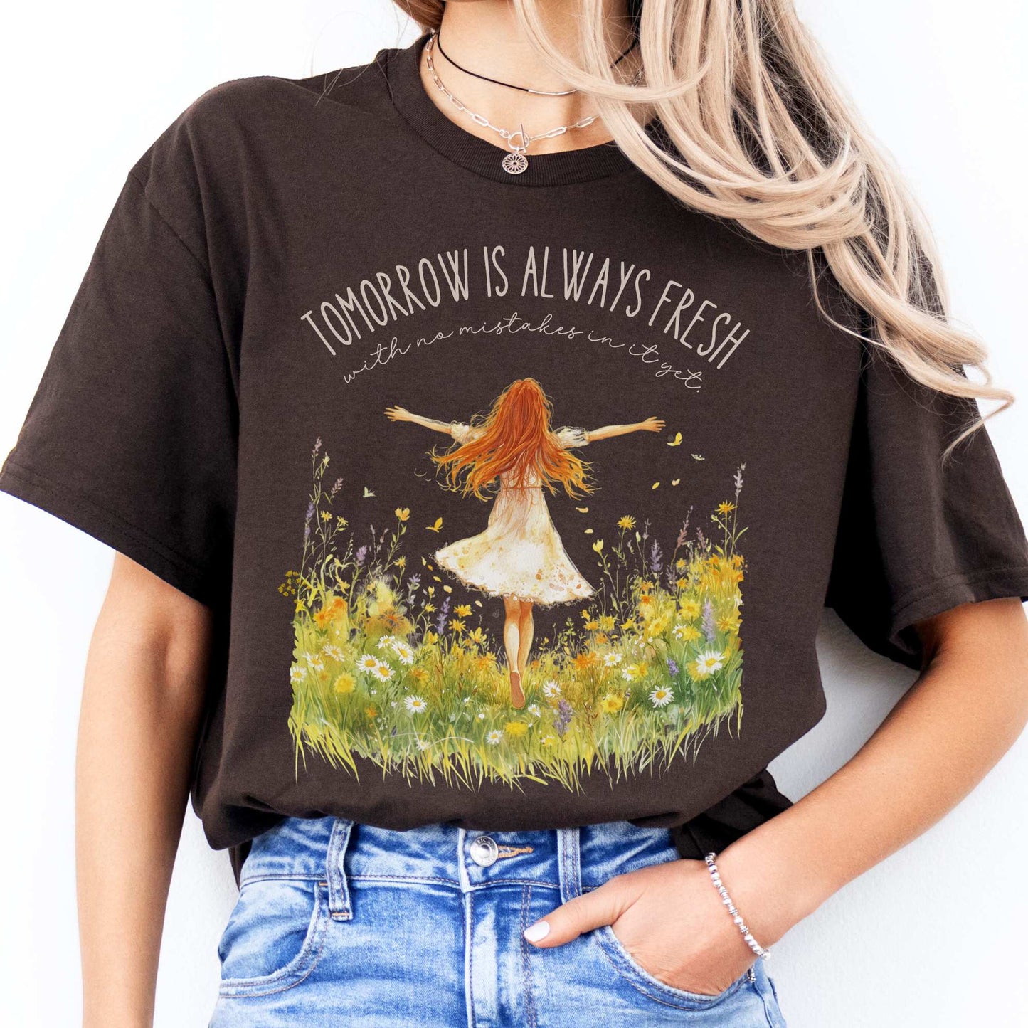 Tomorrow is Always Fresh With No Mistakes Anne of Green Gables Shirt Dark Chocolate / S T-Shirt The Mystic Eden Bookish Book Lovers