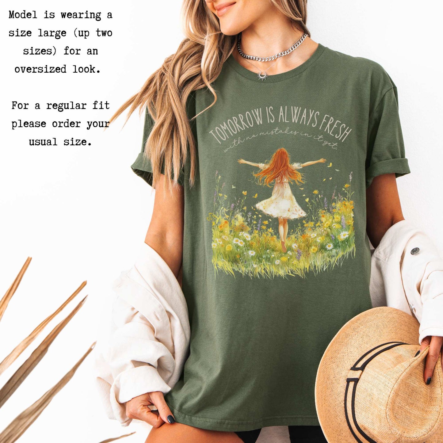 Tomorrow is Always Fresh With No Mistakes Anne of Green Gables Shirt T-Shirt The Mystic Eden Bookish Book Lovers