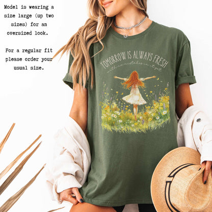 Tomorrow is Always Fresh With No Mistakes Anne of Green Gables Shirt T-Shirt The Mystic Eden Bookish Book Lovers