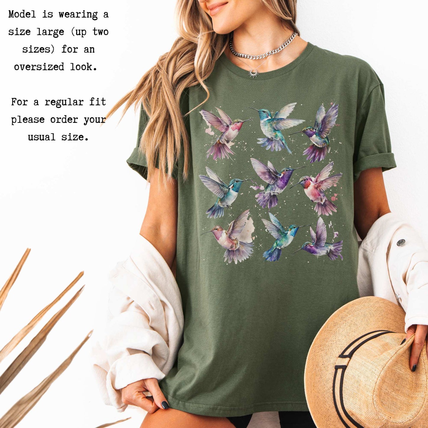 Vintage Hummingbird T-shirt T-Shirt The Mystic Eden Bookish Book Lovers