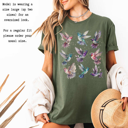 Vintage Hummingbird T-shirt T-Shirt The Mystic Eden Bookish Book Lovers