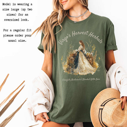 Virgo's Harvest Herbals Zodiac Shirt T-Shirt The Mystic Eden Bookish Book Lovers