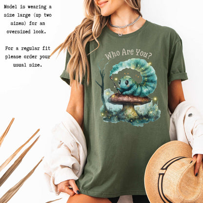 Who Are You Caterpillar Shirt - Alice's Adventures in Wonderland T-Shirt The Mystic Eden Bookish Book Lovers