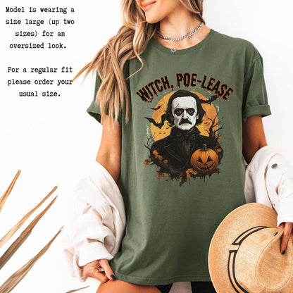Witch Poe-lease Edgar Allan Poe Halloween Shirt T-Shirt The Mystic Eden Bookish Book Lovers