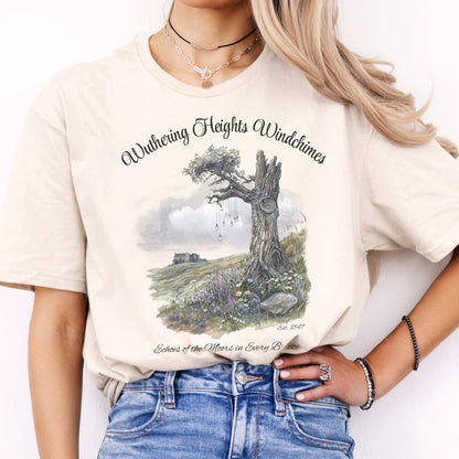 Wuthering Heights Windchimes Tee Natural / S T-Shirt The Mystic Eden Bookish Book Lovers