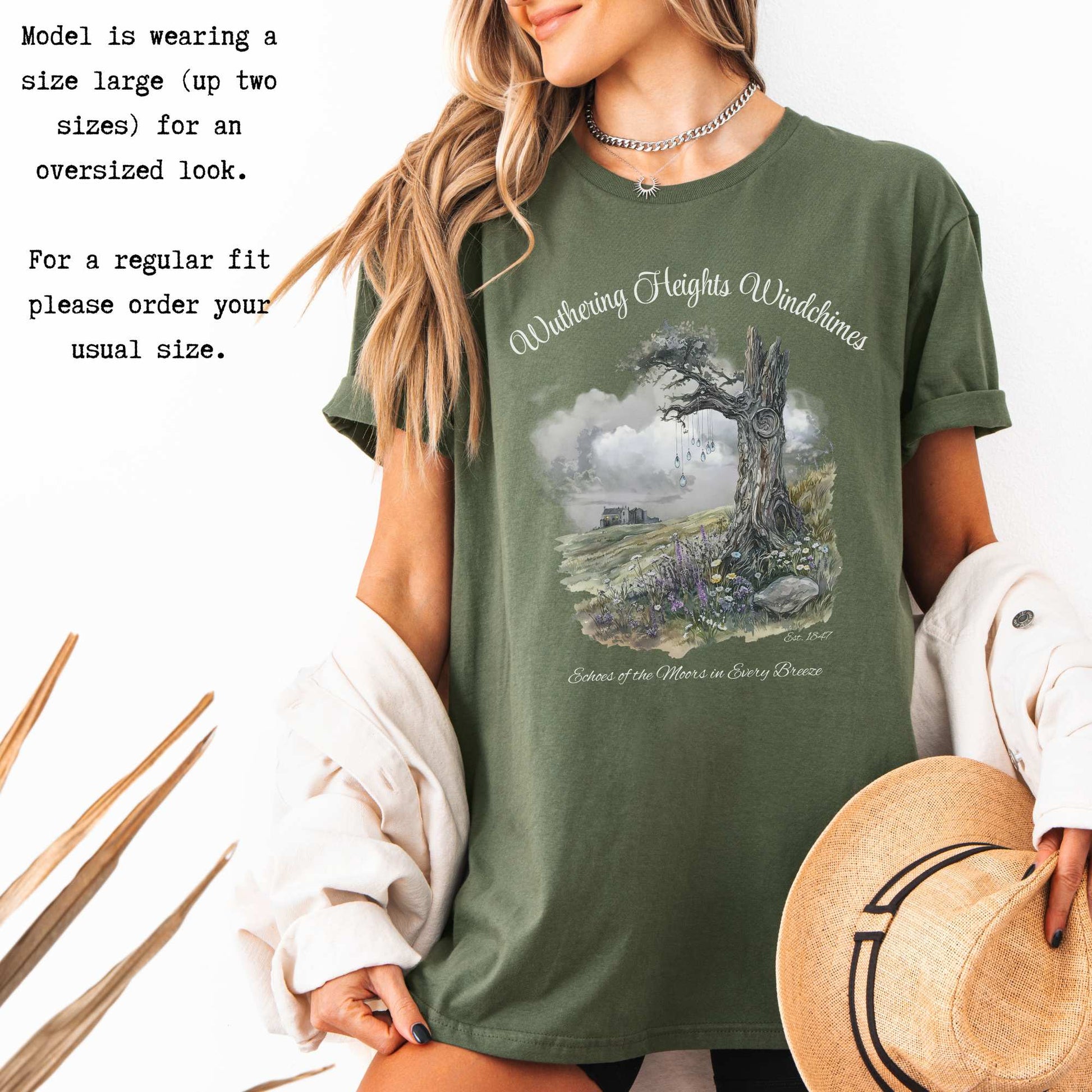 Wuthering Heights Windchimes Tee T-Shirt The Mystic Eden Bookish Book Lovers