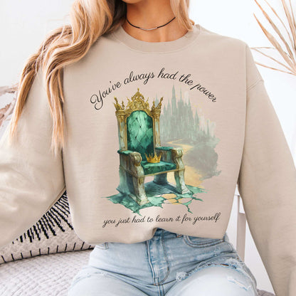 You've Always Had The Power Bookish Sweatshirt Sand / S Sweatshirt The Mystic Eden Bookish Book Lovers